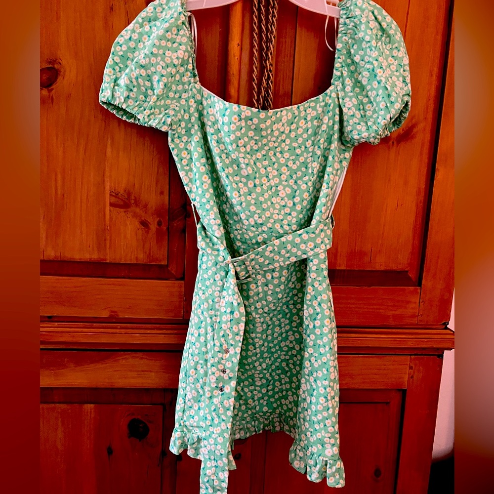 Daisy green dress Zara size m